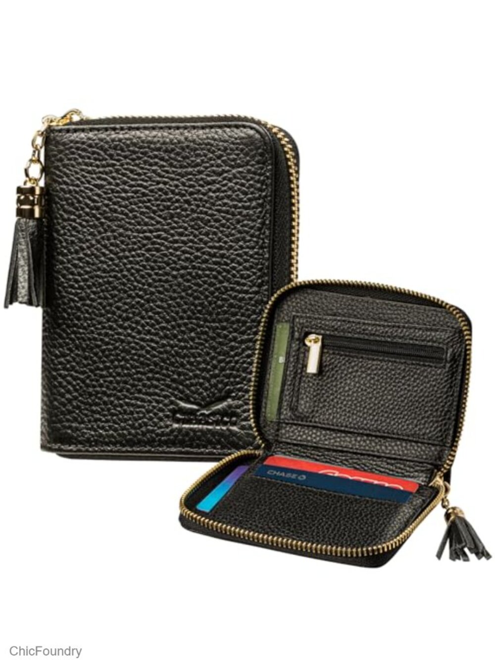 Genuine Leather RFID Blocking Bifold Wallet Women Small with Coin Pocket